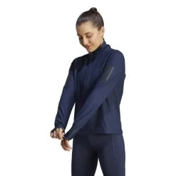 Adidas Own The Run Half Zip Shirt Femme -Run Style Soldes 32f2999fb72e9a14a500246227300c1bb5429faa IL4118 3 APPAREL On Model Standard View white 1